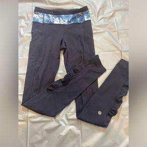 Navy ruffle lululemon leggings